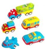 Anubhav Janni Fun Auto Autos Mini Medium Fun Autos Vehicle Pull Back Car Unbreakable Toys Friction Power Push  Cars Trucks Buses Planes For Toddlers Vehicles Go Crawling Toy (Set Of 5 Pcs)