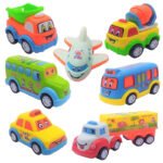 Anubhav Janni Fun Auto Autos Mini Medium Fun Autos Vehicle Pull Back Car Unbreakable Toys Friction Power Push  Cars Trucks Buses Planes For Toddlers Vehicles Go Crawling Toy (Set Of 7 Pcs)