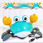 Anubhav Janni Crawling Crab Rechargeable Musical Baby Toy Interactive Dancing Walking Moving Sensory Toddlers Fun Tummy Time Activity Birthday Gift Kids Toys Boys Girls (Pack Of 1 Pcs)