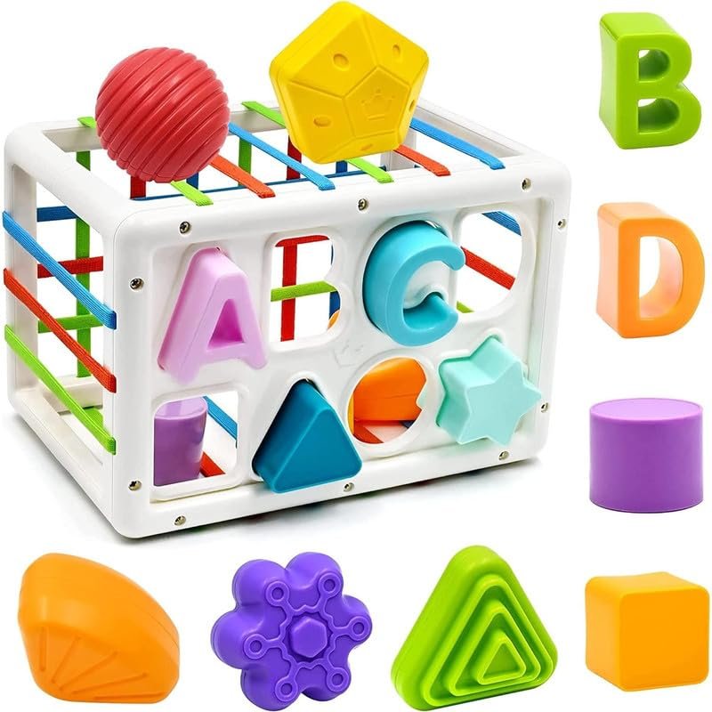 toysandgames Anubhav Janni Shape Sorter Toys For Kids Shapes Montessori Toddler Soothing Kids Interactive Early Educational Sorter Toy Kids Baby Preschool Wooden Plastic Box (Pack Of 1 Pcs) - Image 1
