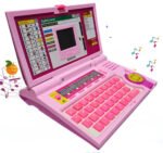 Anubhav Janni Pink Laptop Learner Learning Interactive ABC Words Numbers Games Toy laptop Toy Kids Learning Laptop  Baby Computer Children Interactive Electronic Toddler Study (Pack Of 1 Pcs)