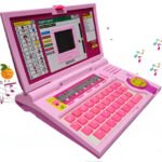 Anubhav Janni Pink Laptop Learner Learning Interactive ABC Words Numbers Games Toy laptop Toy Kids Learning Laptop  Baby Computer Children Interactive Electronic Toddler Study (Pack Of 1 Pcs)