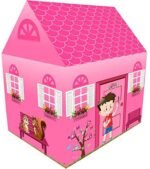 Anubhav Janni Pink Doll Tent Colorfull And Light Weight Children Play House Years Old Kids Girls Boys Foldable Toys Indoor Outdoor Lightweight Toy Colorful Home Birthday Gift (Pack Of 1 Pcs)