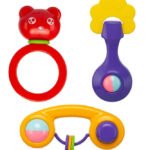 Anubhav Janni Rattle Tether Set Toys For New Born Babies And Infants Of Age Safe Non Toxic Fun Colors Soft Rattling Sound Rattles Born Early Development Return Gifts Kids Shower (Set Of 3 Pcs)