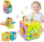 Anubhav Janni Activity Cube Plastic Baby And Toddler First's Block Shape Sorter Colors ABCD Toys For Multi Purpose Educational Learning Music Center Play Square Toy Gift Boy (Pack Of 1 Pcs)