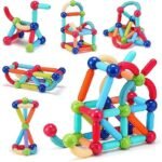 Anubhav Janni Magnetic Stick Building Block Sticks Blocks Kids Toys Boys Educational Stem Learning Magnet Balls Game Set Girls Jumbo Size Girls Magnetic Multicolor (Pack Of 1 Pcs , Set Of 32)