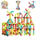 Anubhav Janni Magnetic Stick Building Block Sticks Blocks Kids Toys Boys Educational Stem Learning Magnet Balls Game Set Girls Jumbo Size Girls Magnetic Multicolor (Pack Of 1 Pcs , Set Of 64)