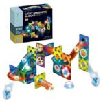 Anubhav Janni Light Magnetic Marble Blocks Run Set STEM Building Toy With LED Lights For Kids Educational Construction Game Boys Girls Track Girls (Pack Of 1 Pcs , 49)