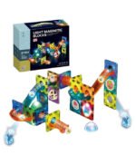 Anubhav Janni Light Magnetic Marble Blocks Run Set STEM Building Toy With LED Lights For Kids Educational Construction Game Boys Girls Track Girls (Pack Of 1 Pcs , 49)
