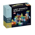 Anubhav Janni Light Magnetic Marble Blocks Run Set STEM Building Toy With LED Lights For Kids Educational Construction Game Boys Girls Track Girls (Pack Of 1 Pcs , 75)
