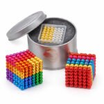 Anubhav Janni Magnetic Ball Balls New Trending Toys For Kids Educational Learning Cube With Metal Storage Tin Rainbow Color Pen Fidget Cool Gadget Toy (Pack Of 1 Pcs , Set 216)