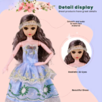 Anubhav Janni Big Size 55 CM Stunning Look Anne Fashion Doll with 3D Eyes Folding Hands Pretend Play Gift for Girls Kids Role Toy Age 1 Years And Above (Multicolor) - Image 4