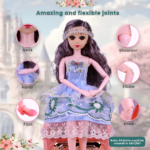 Anubhav Janni Big Size 55 CM Stunning Look Anne Fashion Doll with 3D Eyes Folding Hands Pretend Play Gift for Girls Kids Role Toy Age 1 Years And Above (Multicolor) - Image 5