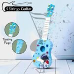 Anubhav Janni 24 inch Space Theme 4 String Guitar Easy to Hold Thin Frets Low Musical Instrument Learning Educational Toy Gift for Toddlers Kids 3 Years And Above Kids (Pack of 1) (Multicolor) - Image 5