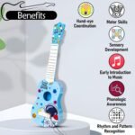 Anubhav Janni 24 inch Space Theme 4 String Guitar Easy to Hold Thin Frets Low Musical Instrument Learning Educational Toy Gift for Toddlers Kids 3 Years And Above Kids (Pack of 1) (Multicolor) - Image 7