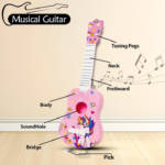Anubhav Janni Unikorn Theme Guitar 4 Strings Acoustic Music Toys for Kids Educational Toy Beginners Musical Instrument Learning Toy Sound Toys 3+Years 23" (Pack of 1) - Image 6