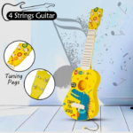 Anubhav Janni Dino Theme 4 String Guitar Easy-to-Hold Thin Frets Low Musical Instrument Learning Educational Toy Gift for Toddlers Kids 3+Years 23 Inch (Pack of 1) (Multicolor) - Image 4