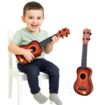 Anubhav Janni 4-String 17 Inch Guitar Learning Toy for Kids Classical Musical Instrument  Role Play Kids Perfect Beginners Age above 3 Years Wooden Finish (Pack Of 1) - Image 7