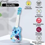 Anubhav Janni 17 inch Space Theme 4 String Guitar Easy to Hold Thin Frets Low Musical Instrument Learning Educational Toy Gift for Toddlers Kids 3 Years And Above Kids (Pack of 1) (Multicolor) - Image 5