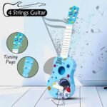 Anubhav Janni 17 inch Space Theme 4 String Guitar Easy to Hold Thin Frets Low Musical Instrument Learning Educational Toy Gift for Toddlers Kids 3 Years And Above Kids (Pack of 1) (Multicolor) - Image 6