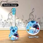 Anubhav Janni 17 inch Space Theme 4 String Guitar Easy to Hold Thin Frets Low Musical Instrument Learning Educational Toy Gift for Toddlers Kids 3 Years And Above Kids (Pack of 1) (Multicolor) - Image 7