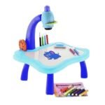 Anubhav Janni Drawing Projector Table Set Blue Led Board for Kids Trace & Draw Smart Sketcher 24 Patterns 12 Colorful Pen Book Fun Educational Creative Painting Desk Machine Toy (Blue) - Image 5