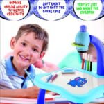 Anubhav Janni Drawing Projector Table Set Blue Led Board for Kids Trace & Draw Smart Sketcher 24 Patterns 12 Colorful Pen Book Fun Educational Creative Painting Desk Machine Toy (Blue) - Image 6