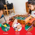 Anubhav Janni Table Football Game Foosball Soccer Board Indoor Sport Games for Boys Girls Adults and Family Mini Kids Portable Compact Wooden with 2 Balls Sports Toy Home Office Fun Skill - Image 4