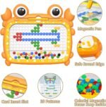 Anubhav Janni Toddler Toys Magnetic Dot Art Drawing Board for Kids Large Crab Toddlers with Pen and Beads Educational Preschool Toy Boys Girls Aged 3-6 Years Old (Multicolor) - Image 3