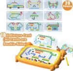 Anubhav Janni Toddler Toys Magnetic Dot Art Drawing Board for Kids Large Crab Toddlers with Pen and Beads Educational Preschool Toy Boys Girls Aged 3-6 Years Old (Multicolor) - Image 4