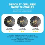 Anubhav Janni Rope Challenge Puzzle Game for Kids Adults Brain Teaser Logic Toy Colorful String Matching Board Family Fun Mind Training Strategy Untying Twisted Knots (Round) - Image 4