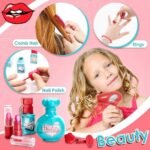Anubhav Janni Big Beauty Set Suitcase Toy for Kids Girls 3 in 1 Learning Educational Make Up Kit with Makeup Accessories Pretend Play Portable Gift For 3+ years old girls (Multicolor) - Image 4