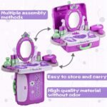 Anubhav Janni Big Beauty Set Suitcase Toy for Kids Girls 3 in 1 Learning Educational Make Up Kit with Makeup Accessories Pretend Play Portable Gift For 3+ years old girls (Multicolor) - Image 5