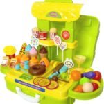 Anubhav Janni Little Kids Shopping Market Playset Fast Food and Snacks Children Set with Ice Cream Lollipops Fruits Educational Pretend Play Set (Multicolor)