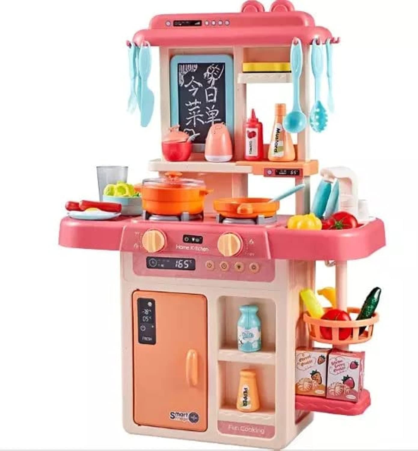 Anubhav Janni Kitchen Set for Kids 42 PCS Battery Oprated Pretend Play Kitchen Toy Set for Girls with Writing Slate Lights Music Sound Plastic For 3 Years Above Kids (Multicolor) Anubhav Janni Kitchen Set for Kids 42 PCS Battery Oprated Pretend Play Kitchen Toy Set for Girls with Writing Slate Lights Music Sound Plastic For 3 Years Above Kids (Multicolor) - Image 1