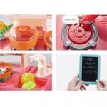 Anubhav Janni Kitchen Set for Kids 42 PCS Battery Oprated Pretend Play Kitchen Toy Set for Girls with Writing Slate Lights Music Sound Plastic For 3 Years Above Kids (Multicolor) - Image 6