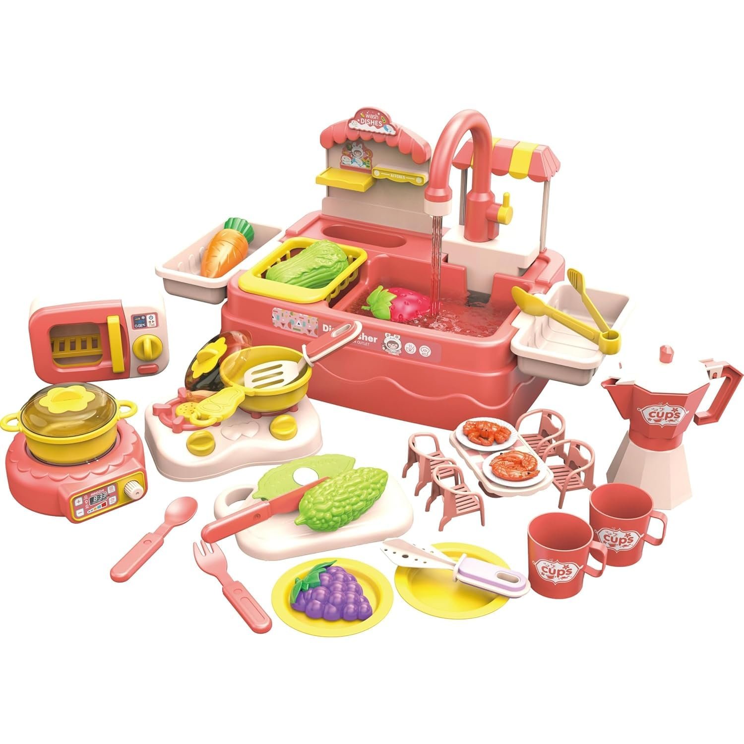 Anubhav Janni Dishwasher Kitchen Sink Toy with Running Water 2-in-1 Pretend Play Kitchen Set with 42 Accessories for Kids Age 3+Water Circulation Intteractive Learrning Toy (Multicolor) Anubhav Janni Dishwasher Kitchen Sink Toy with Running Water 2-in-1 Pretend Play Kitchen Set with 42 Accessories for Kids Age 3+Water Circulation Intteractive Learrning Toy (Multicolor) - Image 1