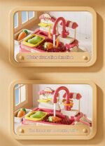Anubhav Janni Dishwasher Kitchen Sink Toy with Running Water 2-in-1 Pretend Play Kitchen Set with 42 Accessories for Kids Age 3+Water Circulation Intteractive Learrning Toy (Multicolor) - Image 4