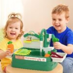 Anubhav Janni Dishwasher Kitchen Sink Toy with Running Water 2-in-1 Pretend Play Kitchen Set with 42 Accessories for Kids Age 3+Water Circulation Intteractive Learrning Toy (Multicolor) - Image 5