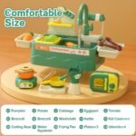 Anubhav Janni Dishwasher Kitchen Sink Toy with Running Water 2-in-1 Pretend Play Kitchen Set with 42 Accessories for Kids Age 3+Water Circulation Intteractive Learrning Toy (Multicolor) - Image 6