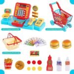 Anubhav Janni Kids Cash Register Toy Supermarket with Register Pretend Play Calculator Register Toys with Scanner Microphone Credit Card Cans Play Money for Kids Ages 3+ (Multicolor) - Image 4