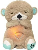 Anubhav Janni Breathing Teddy Bear Plush Baby Toy with Music Sounds Lights and Breathing Motion Breathing Toy with Lights Gift for Kids Size 30 cm (Pack of 1) (Multicolor)