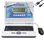 Anubhav Janni Notebook Computer Toy with 30 Fun Activities Educational Laptop for Kids Dual Power Supply Source Micro USB Cable 3 AA Battery (Not Included) Learning Music (Multicolor)