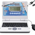 Anubhav Janni Notebook Computer Toy with 30 Fun Activities Educational Laptop for Kids Dual Power Supply Source Micro USB Cable 3 AA Battery (Not Included) Learning Music (Multicolor)