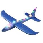 Anubhav Janni Kids Airplane Toy Large Throwing Foam Plane Glider Flying Aeroplane for  Led Light Paper Launcher Aircraft Outdoor Gift 3 to 10 Years Boys Girls Kids Ideal (Multicolor) (Pack Of 1)