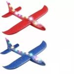 Anubhav Janni Kids Airplane Toy Large Throwing Foam Plane Glider Flying Aeroplane for  Led Light Paper Launcher Aircraft Outdoor Gift 3 to 10 Years Boys Girls Kids Ideal (Multicolor) (Pack Of 1) - Image 2