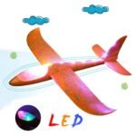 Anubhav Janni Kids Airplane Toy Large Throwing Foam Plane Glider Flying Aeroplane for  Led Light Paper Launcher Aircraft Outdoor Gift 3 to 10 Years Boys Girls Kids Ideal (Multicolor) (Pack Of 1) - Image 5