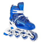 Anubhav Janni Skate for Kids Roller Shoes Age 6 to 11 Years Adjustable Size Inline Skating Skates Boys Girls Boys and  LED Lights in Wheel Indoor Outdoor Beginner Training Skates (Blue) - Image 4
