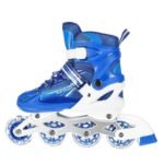 Anubhav Janni Skate for Kids Roller Shoes Age 6 to 11 Years Adjustable Size Inline Skating Skates Boys Girls Boys and  LED Lights in Wheel Indoor Outdoor Beginner Training Skates (Blue) - Image 5
