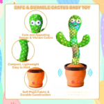 Anubhav Janni Rechargeable Toys Talking Cactus Baby for Kids Dancing Can Singing Recording Repeat Funny Education Children Playing Home Decor Toy (Multicolor) - Image 4